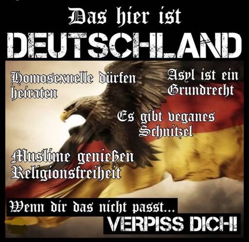 Das hier ist Deuschlan: es gibt veganer Schnitsel